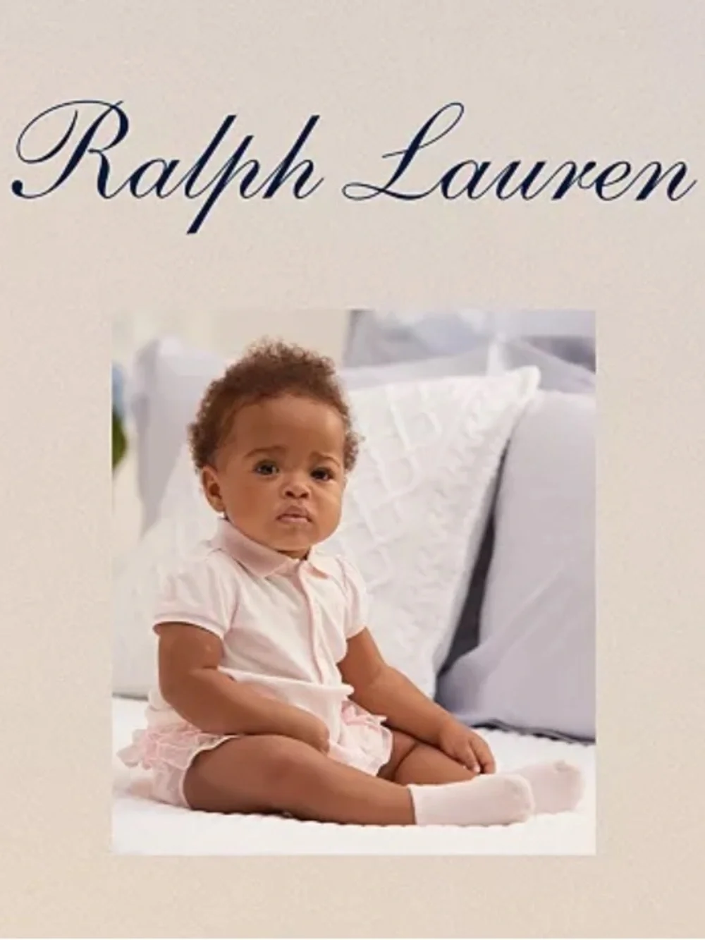 Ralph Lauren Light Pink Ruffle Polo Dress with Bloomers Set
